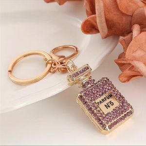 Purple Perfume Bottle Keychain/Bag Charm